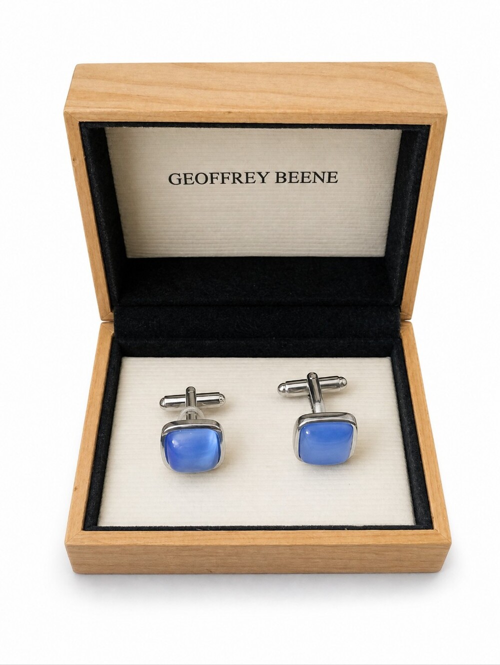 Vintage Geoffrey Beene Blue Cabochon Cufflinks